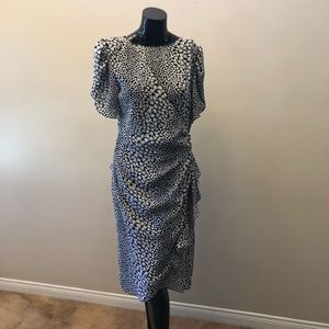 Vintage dress. 70s wrap dress. Peplum skirt